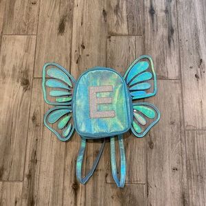 Justice Blue Butterfly wings mini backpack !!